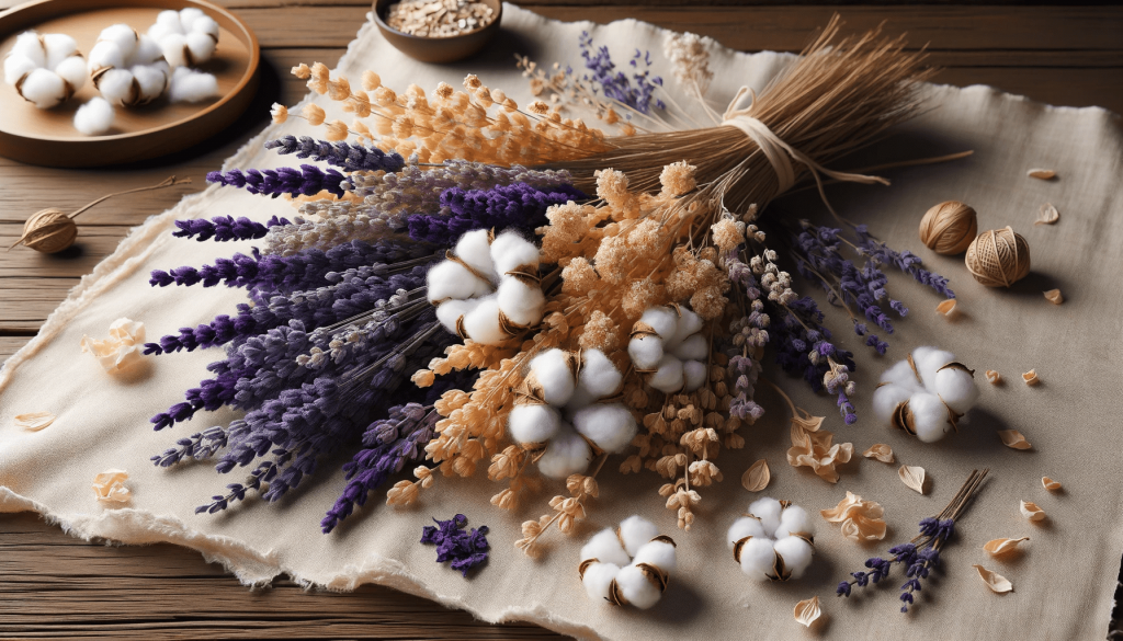DALL·E 2024-01-18 14.52.29 - A realistic photo in a 16 9 aspect ratio featuring dry flowers, specifically lavender and cotton. The image should display a different arrangement fro.png